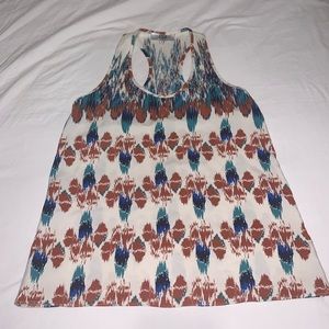 Tibi silk ikat tank
